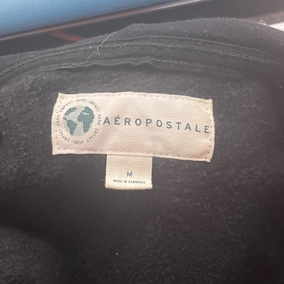 Aeropostale Black Zip-Up Jacket Casual Style - Picture 2 of 2